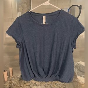 Lululemon Twist Front Pima Tee heathered navy Size 8